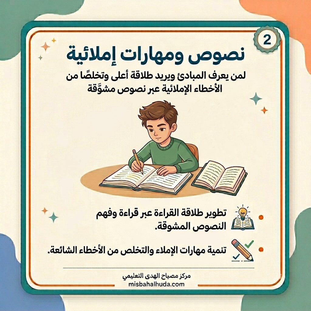دورة نصوص و مهارات إملائية  الصيفية